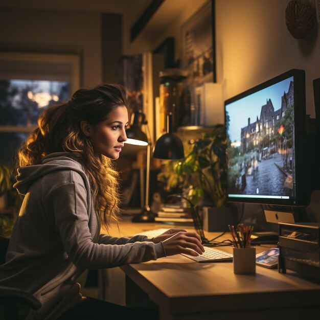 Mulheres empoderadas que trabalham com computadores que inspiram imagens