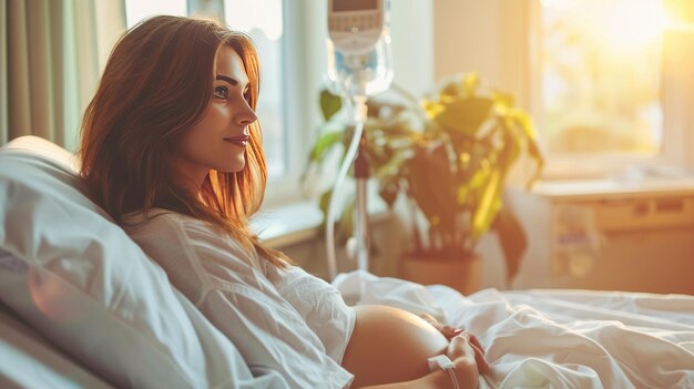 Foto mulheres grávidas na sala de enfermagem