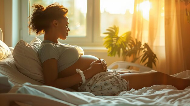 Mulheres grávidas na sala de enfermagem