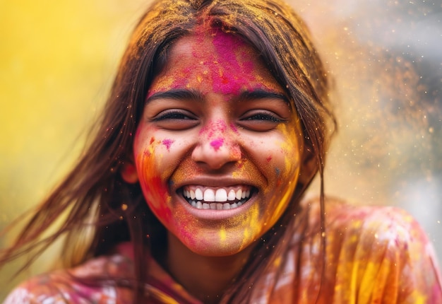 Mulheres indianas celebrando Holi