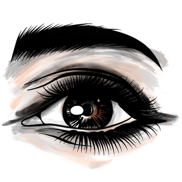 Mulheres lindas olhos com maquiagem