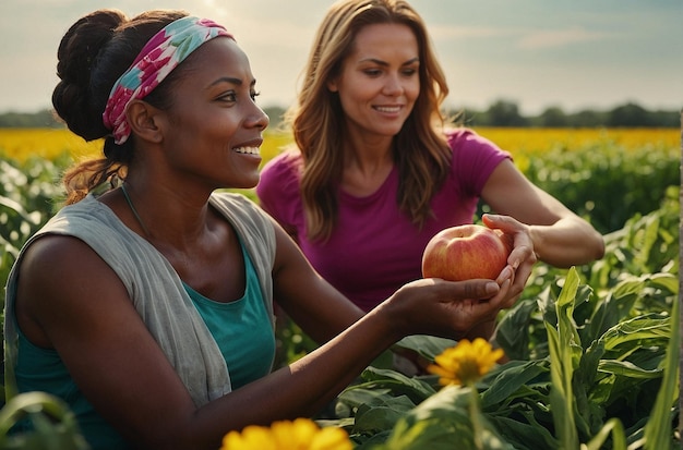 Foto mulheres no domínio da nutrição e w