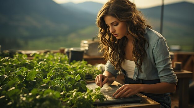 Mulheres que trabalham em explorações agrícolas
