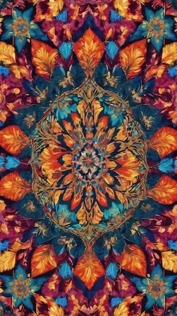 Multi-Kaleidoskop-Design Kaleidoskop-Motiv Batik-Motiv Mandala-Motiv Kaleidoskop-Muster