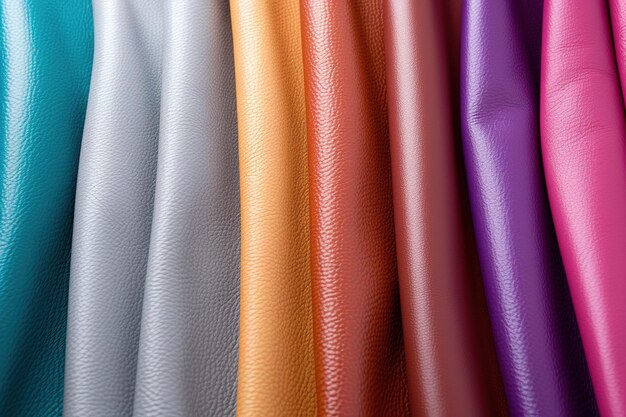 Multicolor de couro de perto fundo de couro dobrado textura de tecido de couro falso tecido leatherette para roupas