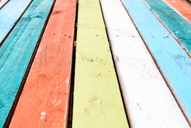 Multicolor Farbe Plank Tisch Hintergrund