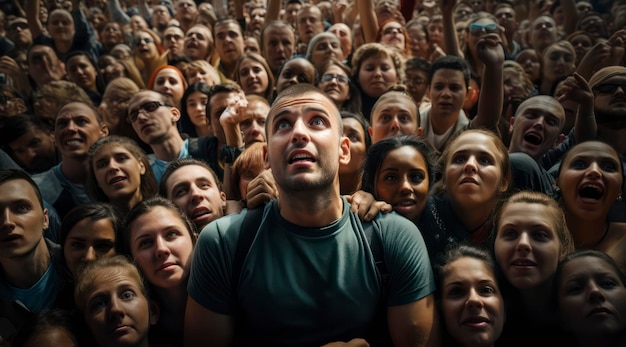 Foto multidão de pessoas