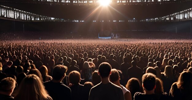 Foto multidão no concerto de rock