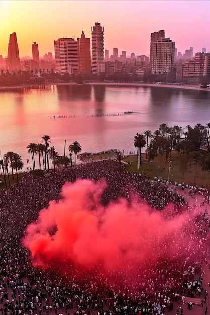 Foto multidões de pessoas em dubai, emirados árabes unidos