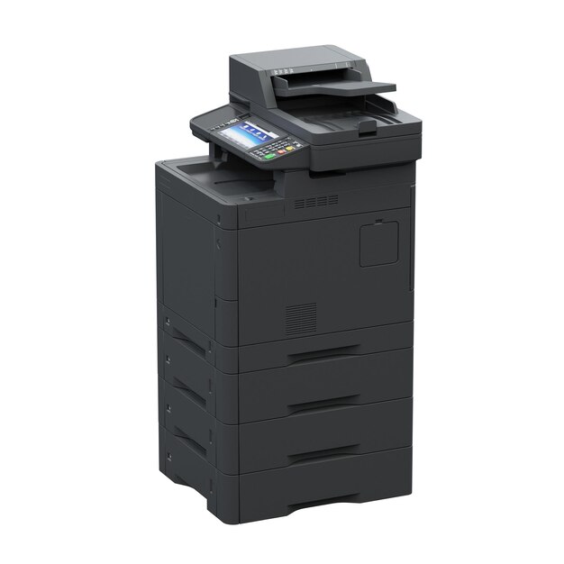 Foto multifunktionsdrucker-scanner isoliert office professional technology 3d-darstellung