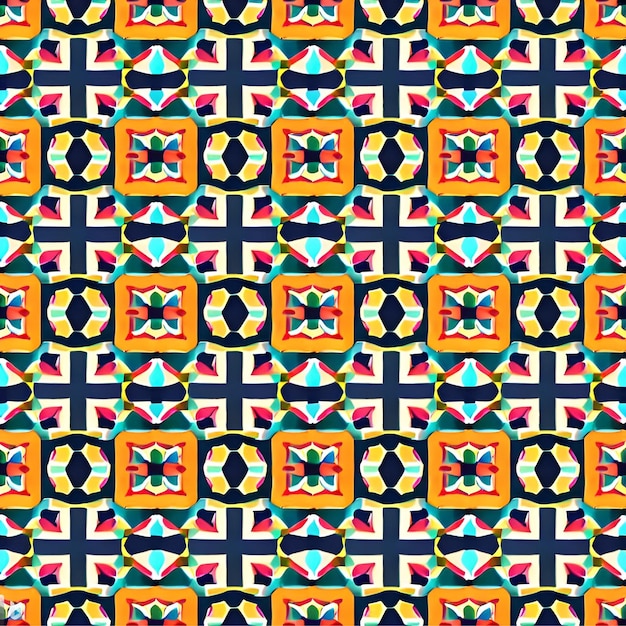 Múltiples colores sin costura de la India Patrón de azulejos coloridos fondo abstracto
