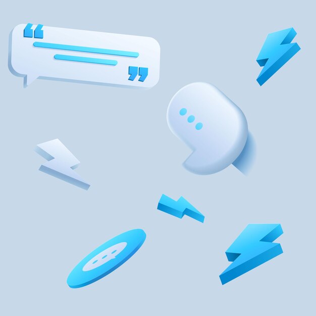Múltiples íconos 3D de diferentes y únicos íconos de aplicaciones
