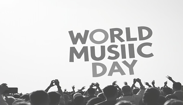 La multitud celebra el Día Mundial de la Música con las manos en alto