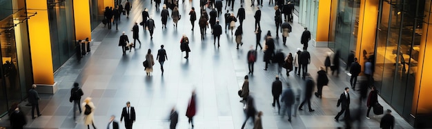 Multitud de la ciudad generada por IA