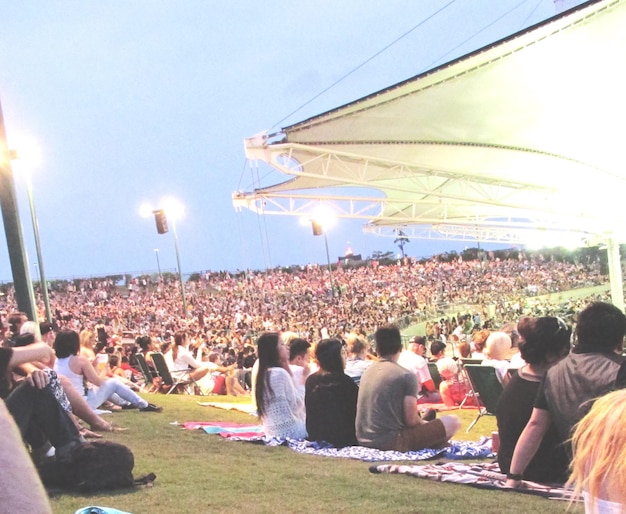 La multitud en un concierto de música
