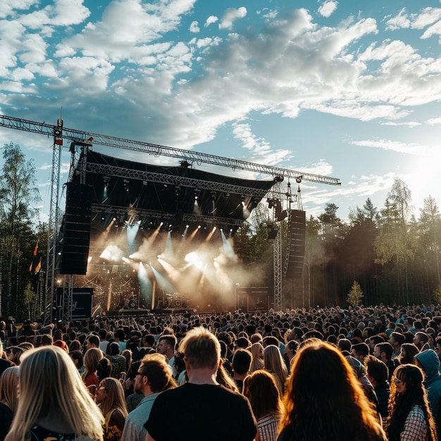 La multitud del Festival de Música en el evento Lutakko Liekeiss