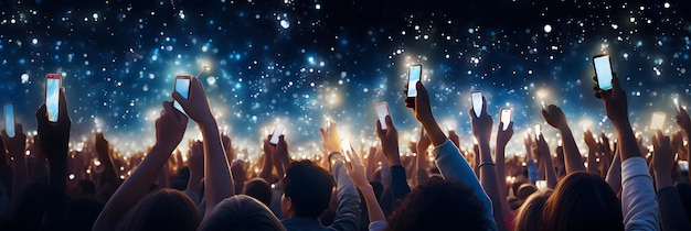 Multitud de personas en un concierto o fiesta en vivo