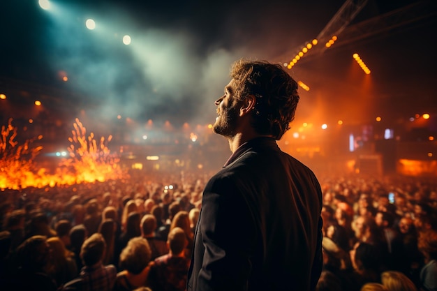 multitud de personas en la sala de conciertos