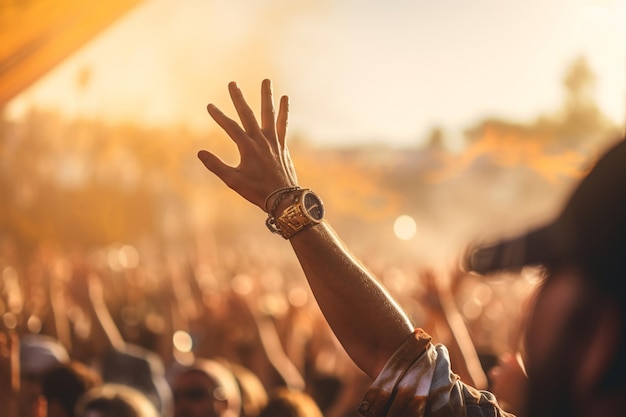 Foto multitud de personas viendo conciertos durante el día