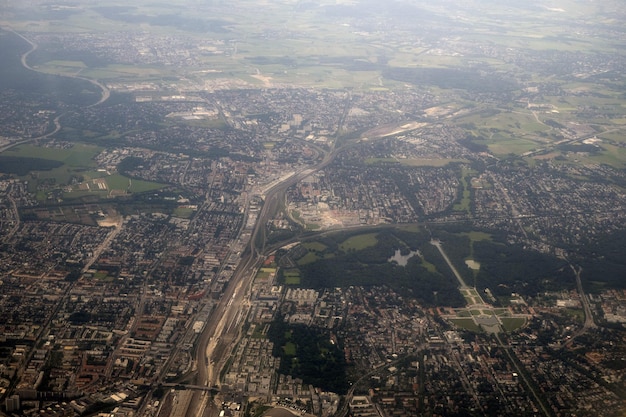 Munchen bavaria alemanha área aérea paisagem do avião