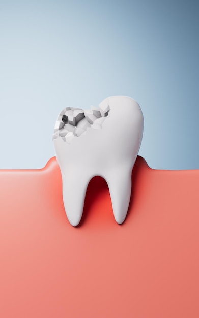 Mundhygiene und Zahngesundheitskonzept 3D-Rendering