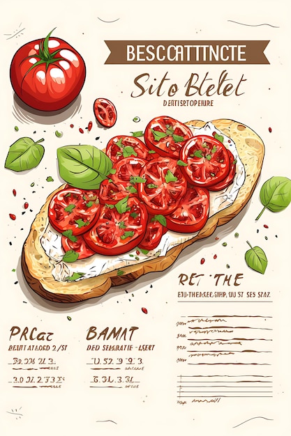 El mundo de la colección de alimentos coloridas imágenes dibujadas a mano y muy aplicables