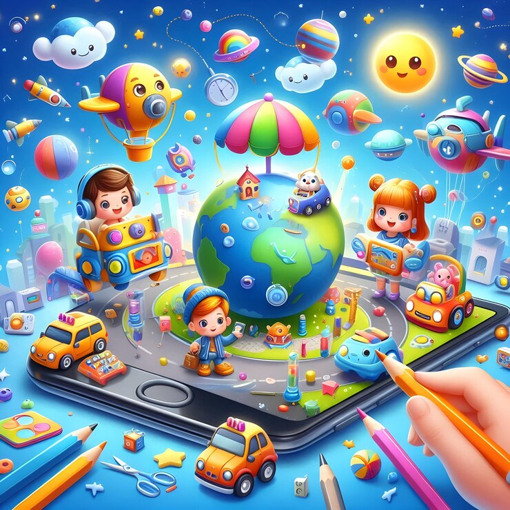 El mundo colorido de la aventura de los niños