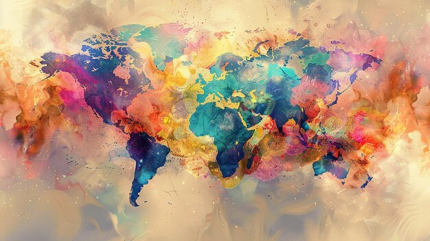 Mundo conectado a Internet Vector de colores de luz suave