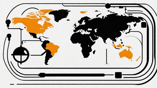 Mundo conectado de Internet