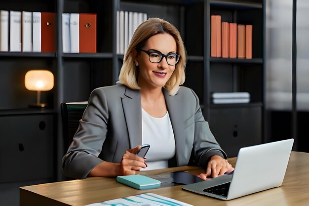 Foto el mundo creativo corporativo depende del sistema de base informática generativo de ia