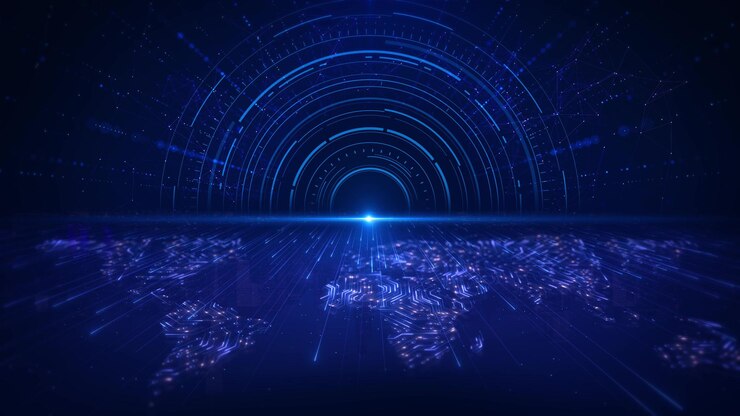 El mundo digital una visualización tecnológica futurista