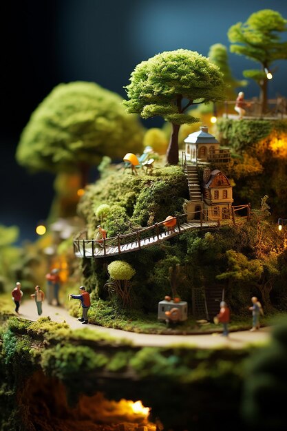 Mundo de fantasía en miniatura en pocas palabras