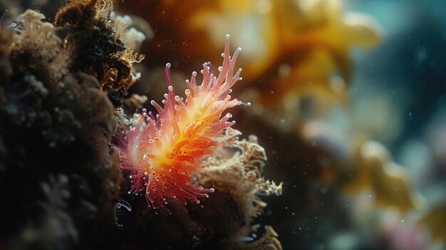 Foto un mundo de fantasía bajo las profundidades del océano