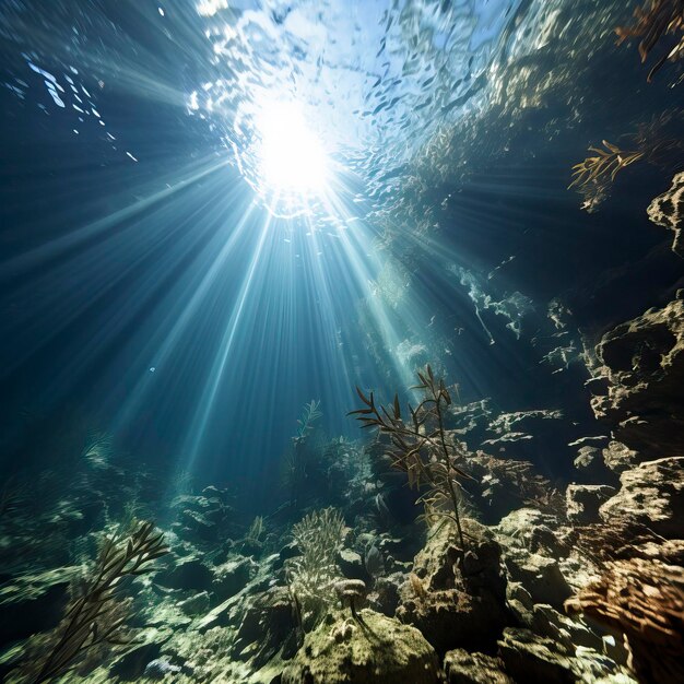 El mundo de la fantasía submarina La belleza de las criaturas El mundo fantástico de la belleza submarina