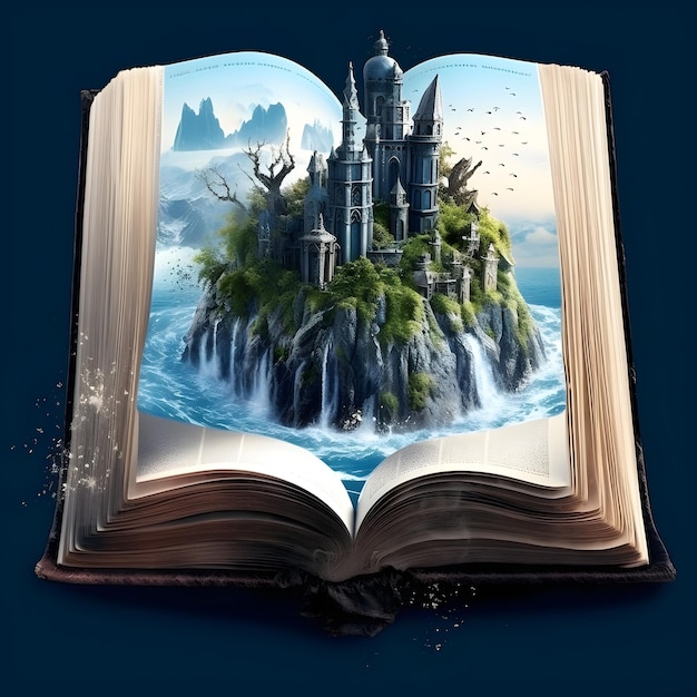 Un mundo de fantasía surge de un libro abierto It039s Día Mundial del Libro hoy libro abierto en los puntos de referencia del mundo