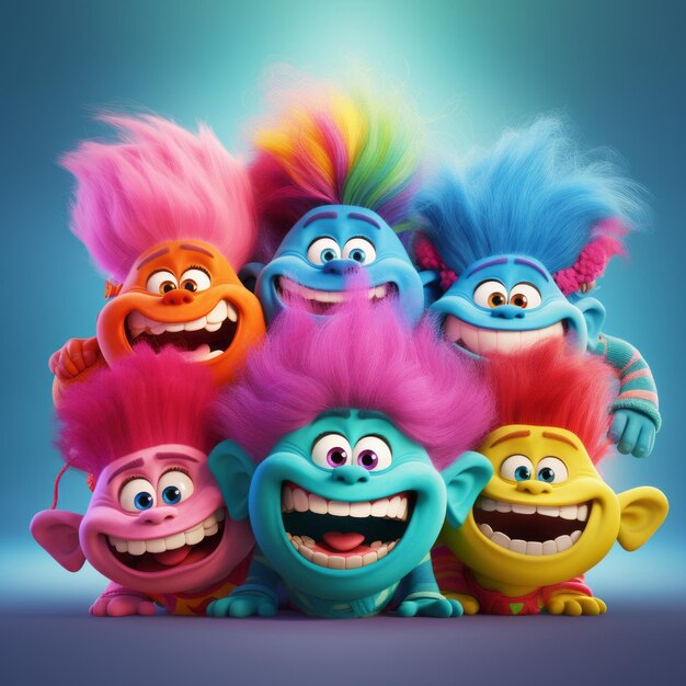 El mundo mágico de los trolls un viaje encantador a través del universo Pixar