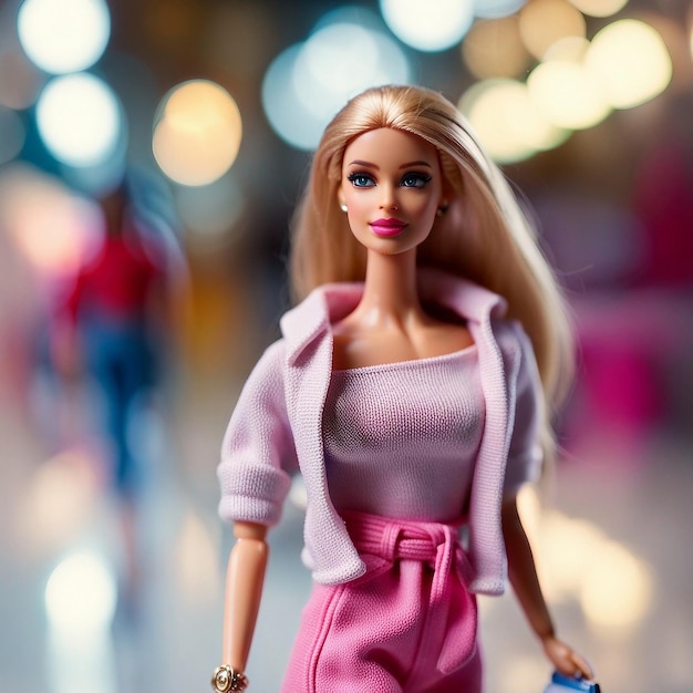 La muñeca Barbie usó una camisa casual y fue de compras.