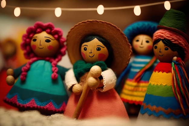Foto muñeca de madera hecha a mano de sao joao una fiesta brasileña fiesta de junio festa junina