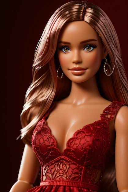 Muñecas Barbie con vestidos rojos