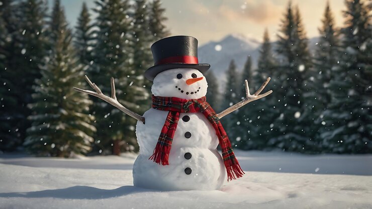 un muñeco de nieve con un sombrero y una bufanda que dice muñeca de nieve