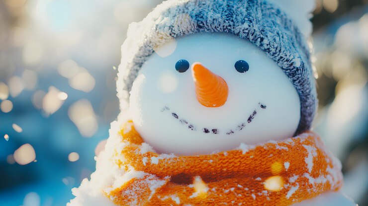 un muñeco de nieve con un sombrero y una bufanda que dice muñeca de nieve