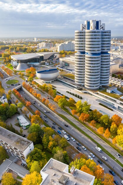 Munique Munchen horizonte vista aérea foto cidade edifício arquitetura viagem retrato formato