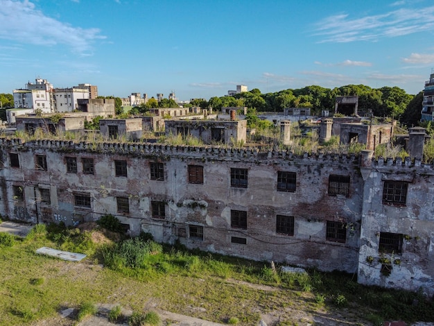 Foto mural do histórico e abandonado carcel de caseros