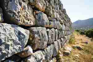 Foto muralha de pedra da antiga cidade de chersonese sevastopol crimeia