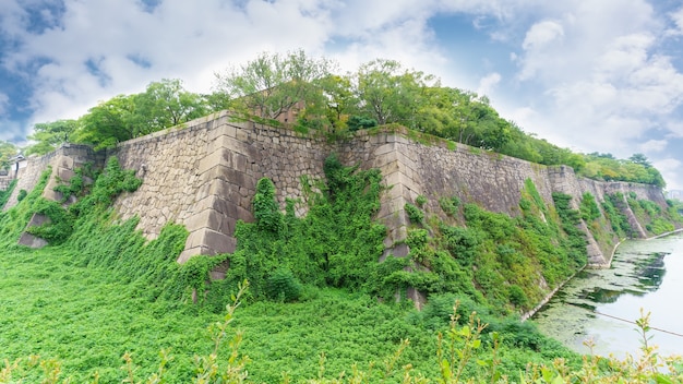 Muralla del castillo de Osaka, Japón