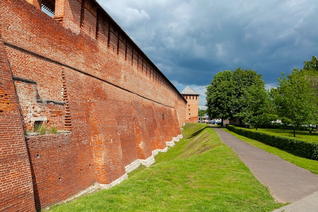 La muralla de la fortaleza del Kolomna Kremlin