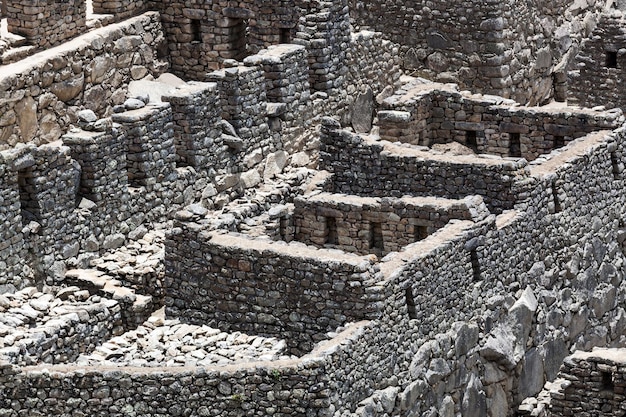 Murallas y casas a Machu Picchu