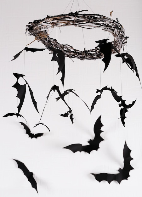 Murciélagos de papel decorativos