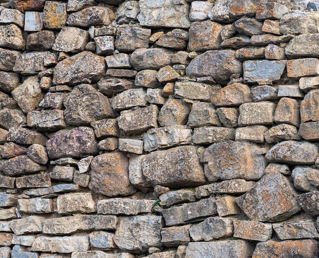 Muro De Pedra De Pedras Naturais De Diferentes Tamanhos Folheados