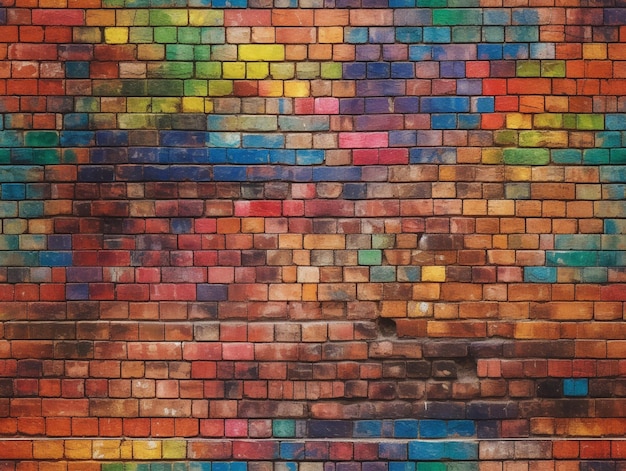 Muro de tijolos Arafed com a foto de um homem nela generativa ai